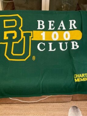 Baylor University Bear 100 Club Charter Member Blanket